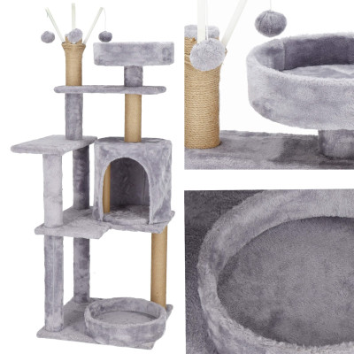 Škrabadlo pre mačky - Domček s odpočívadlami 5 poschodí 127 cm SPRINGOS PA1048