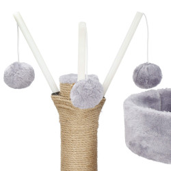 Škrabadlo pre mačky - Domček s odpočívadlami 5 poschodí 127 cm SPRINGOS PA1048