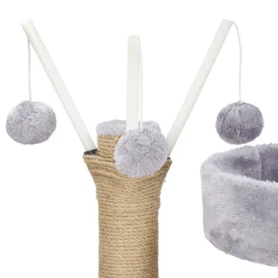 Škrabadlo pre mačky - Domček s odpočívadlami 5 poschodí 127 cm SPRINGOS PA1048