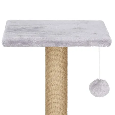 Škrabadlo pre mačky - Domček s loptičkou 2 poschodia 75 cm SPRINGOS PA1032