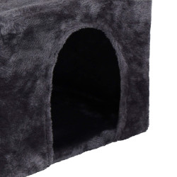 Škrabadlo pre mačky - Domček s tunelom 4 poschodia 62 cm SPRINGOS PA1038
