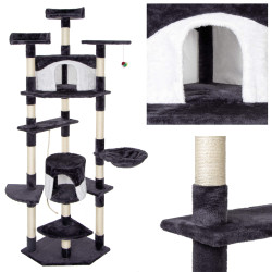 Škrabadlo pre mačky - Domček Lux 11 poschodí 203 cm SPRINGOS PA1045