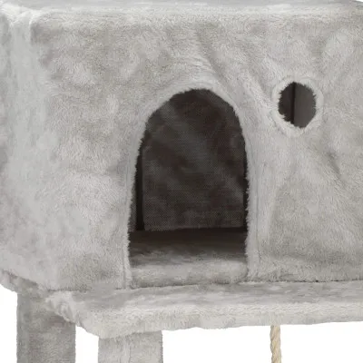 Škrabadlo pre mačky - Domček s hojdacím kreslom 6 poschodí 145 cm SPRINGOS PA1049