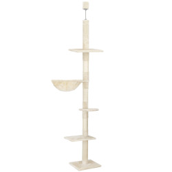 Škrabadlo pre mačky - Veža s odpočívadlami 4 patta 240-265 cm SPRINGOS PA1052