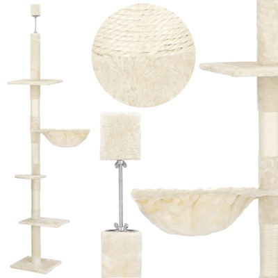 Škrabadlo pre mačky - Veža s odpočívadlami 4 patta 240-265 cm SPRINGOS PA1052