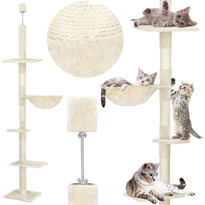 Škrabadlo pre mačky - Veža s odpočívadlami 4 patta 240-265 cm SPRINGOS PA1052