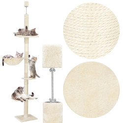 Škrabadlo pre mačky - Veža s odpočívadlami 4 patta 240-265 cm SPRINGOS PA1052