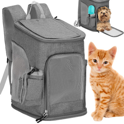 Batoh pre psa / mačku do 12 kg SPRINGOS PA0232 sivý