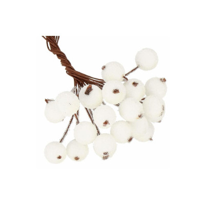 Vianočné jarabiny zmrznutej bielej sada 40ks