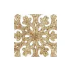 Vianočné ozdoby - Snehové vločky s trblietkami 8cm, zlaté, sada 8ks