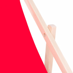 Záhradné drevené lehátko SPRINGOS TORINO červené