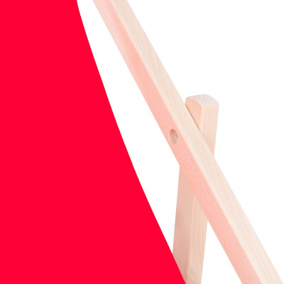 Záhradné drevené lehátko SPRINGOS TORINO červené