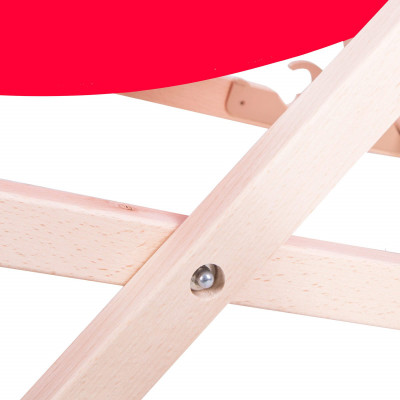 Záhradné drevené lehátko SPRINGOS TORINO červené