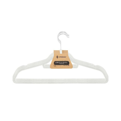 Plastové ramienka na šaty, biele, sada 3ks SPRINGOS HG0043