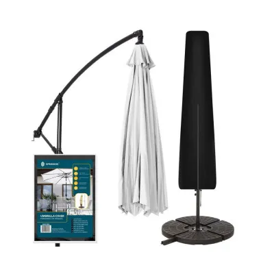 Kryt na slnečník 205 cm, čierny SPRINGOS EXTERIO