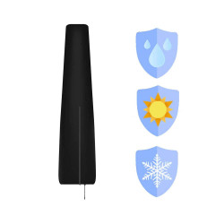 Kryt na slnečník 265 cm, čierny SPRINGOS EXTERIO