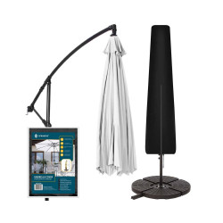 Kryt na slnečník 265 cm, čierny SPRINGOS EXTERIO