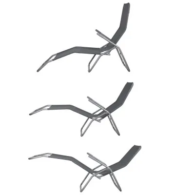 Záhradné lehátko SPRINGOS SIESTA tmavo šedé