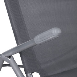 Záhradné lehátko SPRINGOS SIESTA tmavo šedé