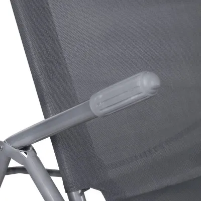 Záhradné lehátko SPRINGOS SIESTA tmavo šedé