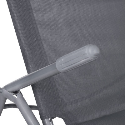 Záhradné lehátko SPRINGOS SIESTA tmavo šedé