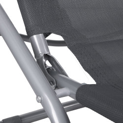 Záhradné lehátko SPRINGOS SIESTA tmavo šedé