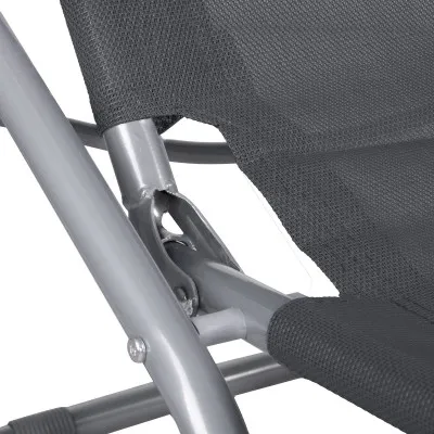 Záhradné lehátko SPRINGOS SIESTA tmavo šedé