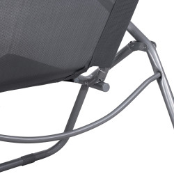 Záhradné lehátko SPRINGOS SIESTA tmavo šedé