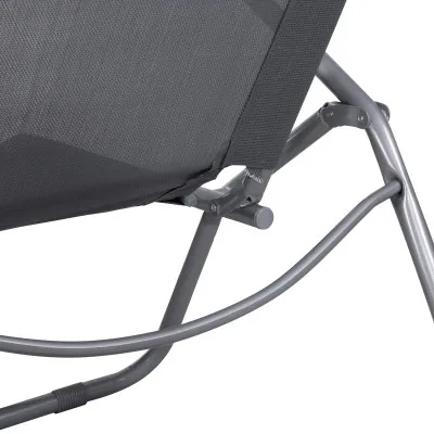 Záhradné lehátko SPRINGOS SIESTA tmavo šedé