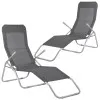Záhradné lehátko SPRINGOS SIESTA tmavo šedé