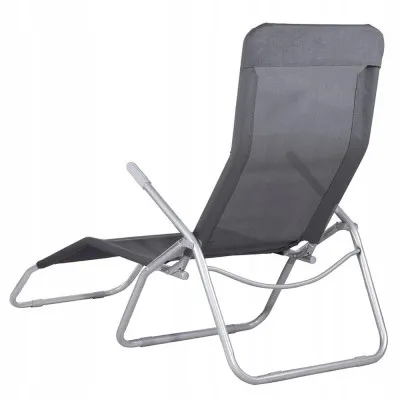 Záhradné lehátko SPRINGOS SIESTA tmavo šedé