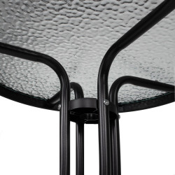 Záhradný stolík 60 cm SPRINGOS BISTRO čierny