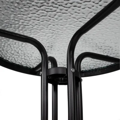 Záhradný stolík 60 cm SPRINGOS BISTRO čierny