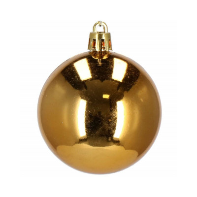 Vianočné banky zlaté mix - 6cm, sada 12ks