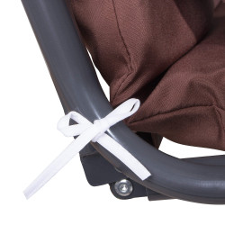 Záhradná hojdačka 4-miestna, hnedá SPRINGOS FLORIDA