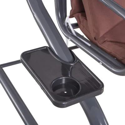 Záhradná hojdačka 4-miestna, hnedá SPRINGOS FLORIDA