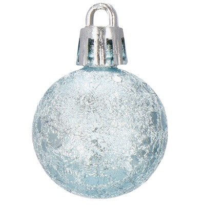 Vianočné banky modro-strieborné mix - 3cm, maxi sada 54ks