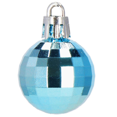 Vianočné banky modro-strieborné mix - 3cm, maxi sada 54ks