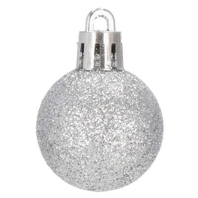 Vianočné banky modro-strieborné mix - 3cm, maxi sada 54ks