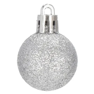 Vianočné banky modro-strieborné mix - 3cm, maxi sada 54ks