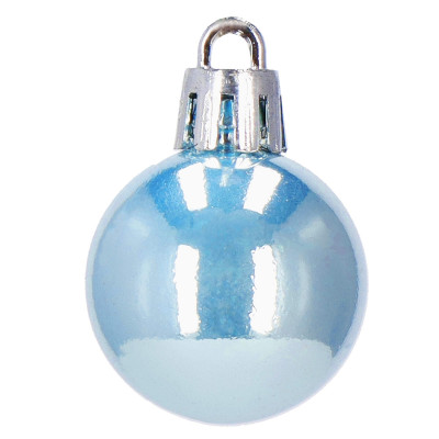 Vianočné banky modro-strieborné mix - 3cm, maxi sada 54ks