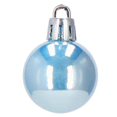 Vianočné banky modro-strieborné mix - 3cm, maxi sada 54ks