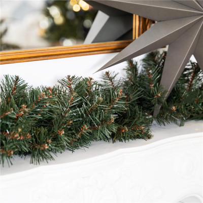 Vianočná reťaz Girlanda z vetvičiek hustá 2,7m zelená