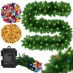 Vianočná reťaz LED Girlanda z vetvičiek hustá 2,7m zelená