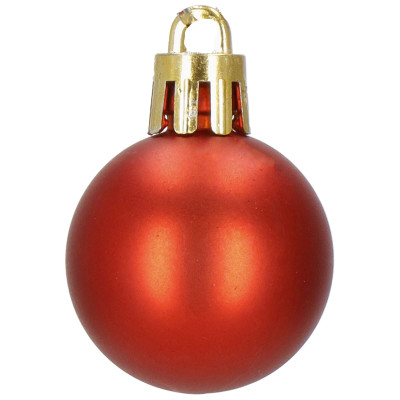 Vianočné banky červeno-zlaté mix - sada 42ks