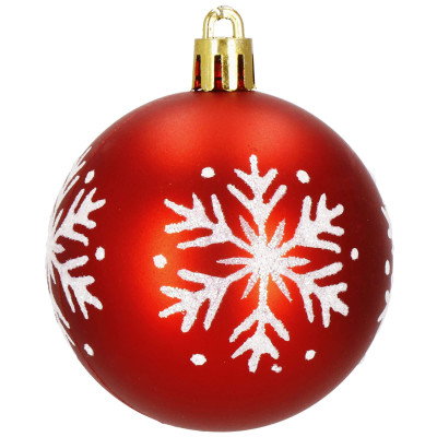 Vianočné banky červeno-zlaté mix - sada 42ks