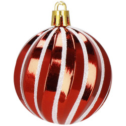 Vianočné banky červeno-zlaté mix - sada 42ks