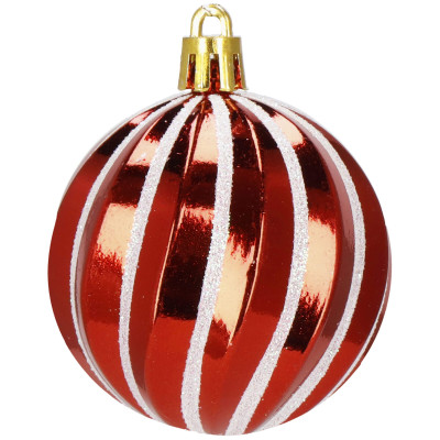 Vianočné banky červeno-zlaté mix - sada 42ks