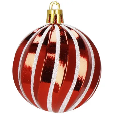 Vianočné banky červeno-zlaté mix - sada 42ks