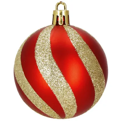 Vianočné banky červeno-zlaté mix - sada 42ks